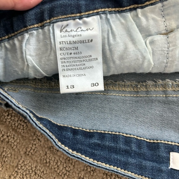 KanCan Denim Released Hem Mini Skirt Size 13/30 - Picture 5 of 9
